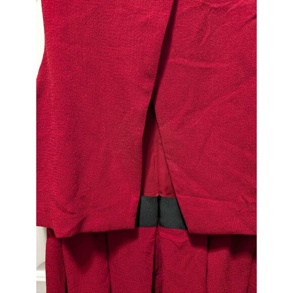 NEW! Red Sleeveless Layered Popover Tank Dress Size M Spring Summer Cocktail - Picture 5 of 11